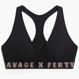 NWT SAVAGEXFENTY FOREVER SAVAGE SCOOP-NECK BRALETTE black size M